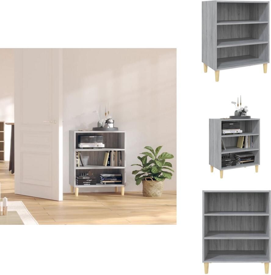 VidaXL Dressoir Dressoirs Opbergkast Buffetkast Dressoir 57x35x70 cm bewerkt hout grijs sonoma eikenkleurig