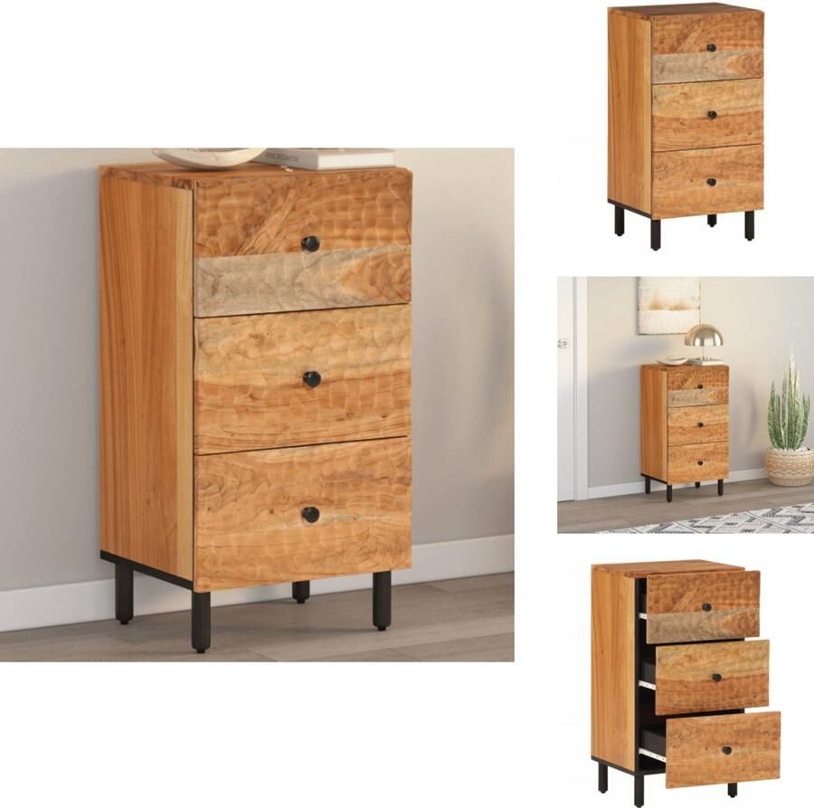 VidaXL Dressoir Dressoirs Opbergkast Wandkast Bijzetkast 40x33x75 cm massief acaciahout