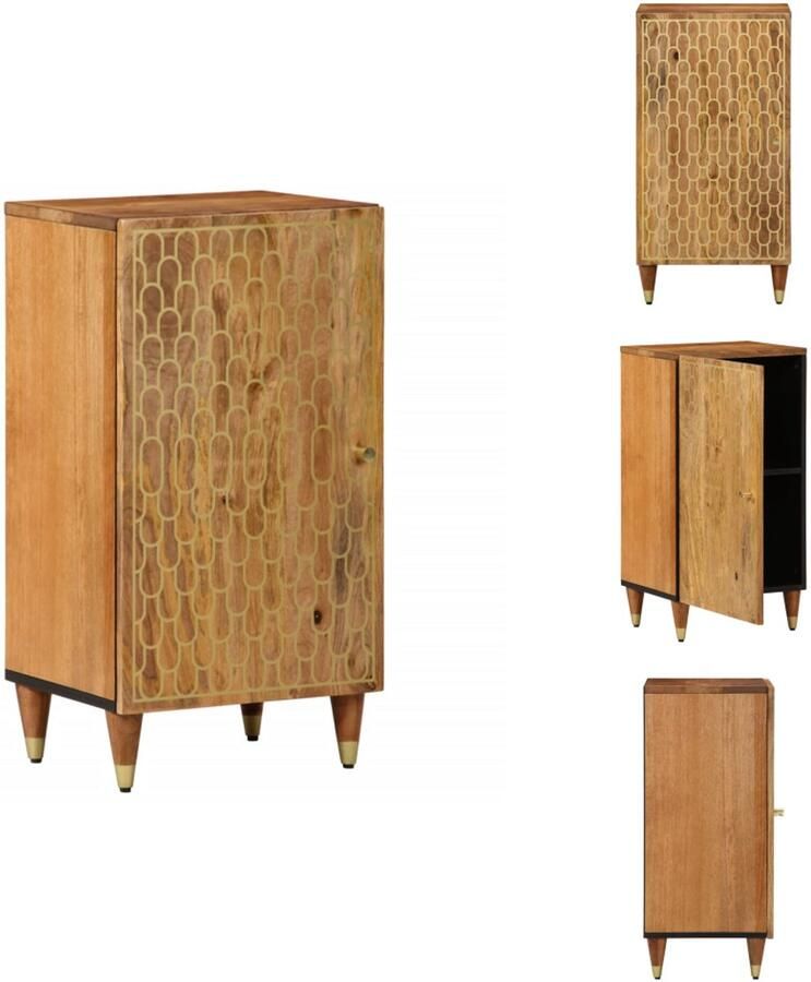 VidaXL Dressoir Dressoirs Opbergkast Wandkast Bijzetkast 40x33x75 cm massief mangohout - Foto 2
