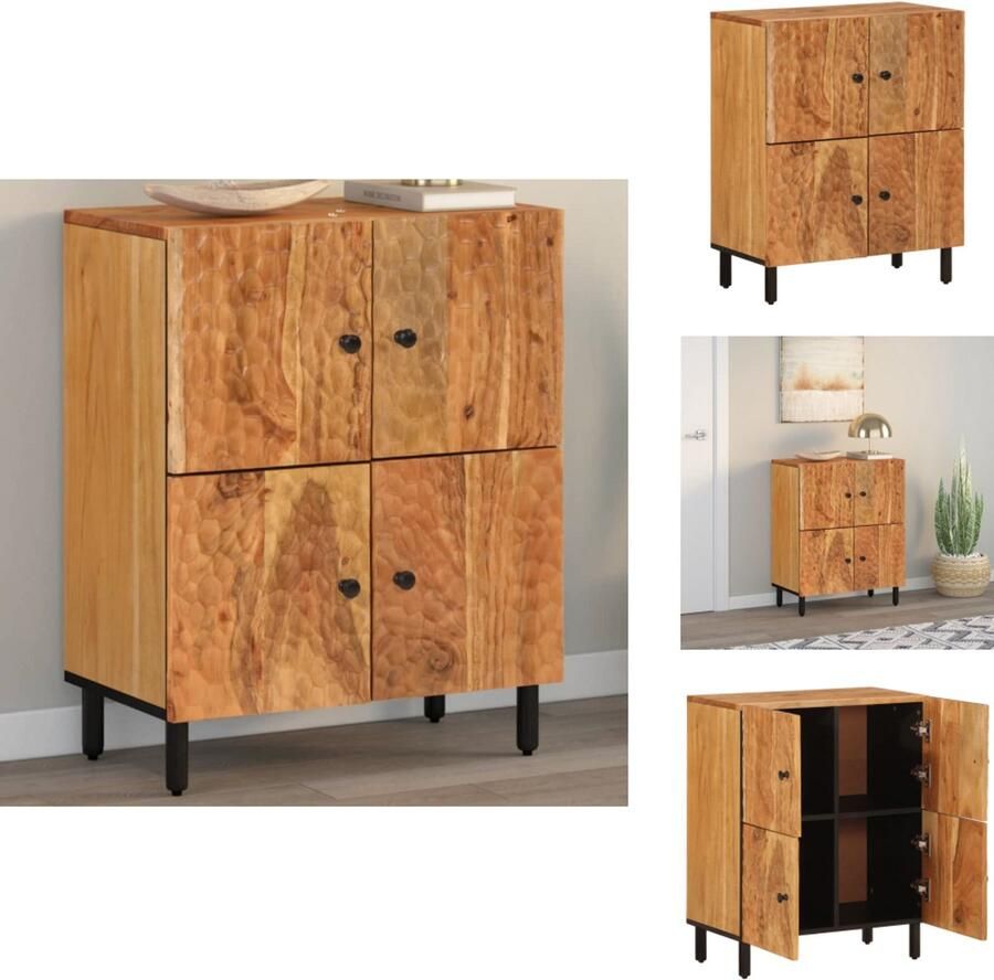 VidaXL Dressoir Dressoirs Opbergkast Wandkast Bijzetkast 60x33x75 cm massief acaciahout