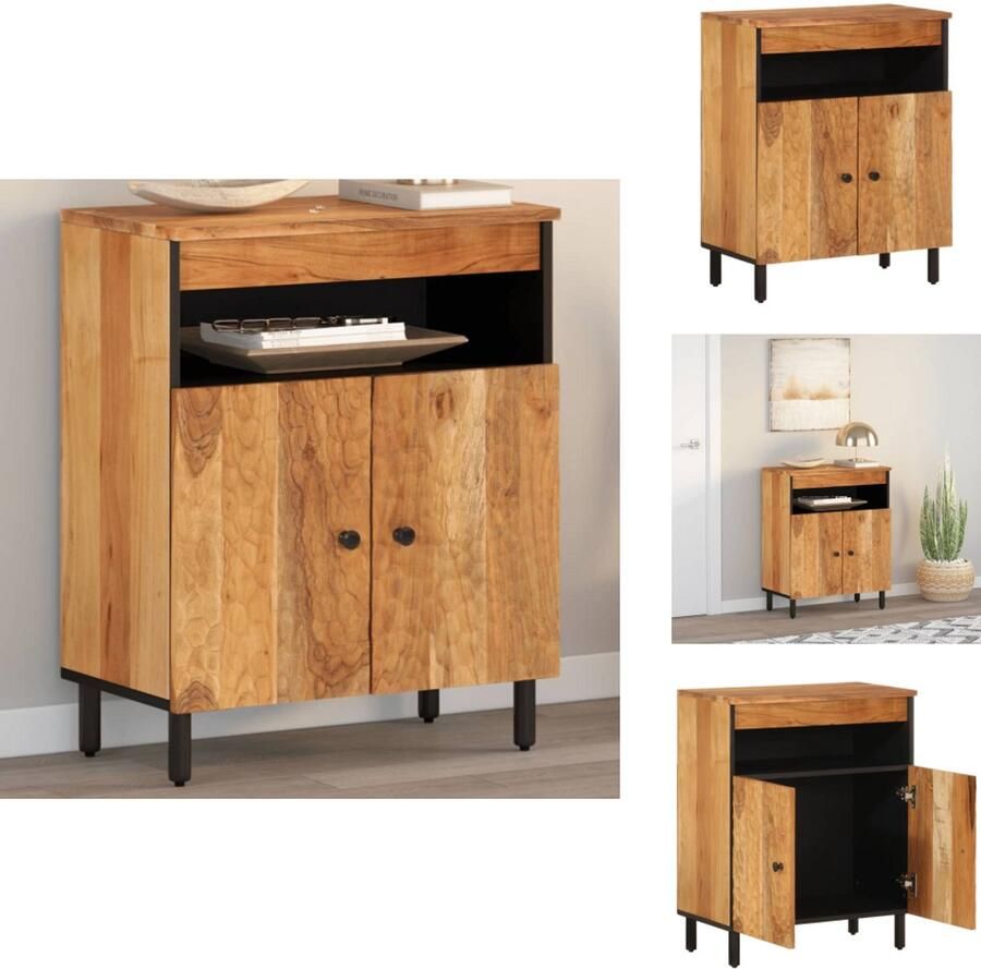 VidaXL Dressoir Dressoirs Opbergkast Wandkast Bijzetkast 60x33x75 cm massief acaciahout