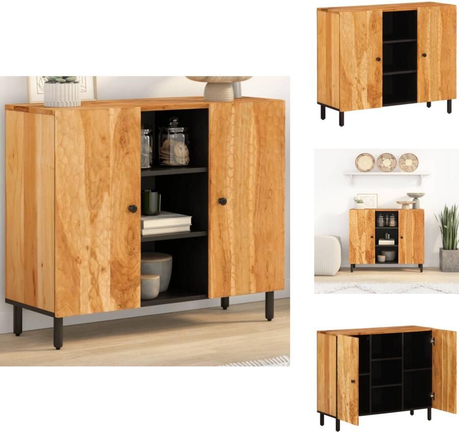 VidaXL Dressoir Dressoirs Opbergkast Wandkast Bijzetkast 90x33x75 cm massief acaciahout