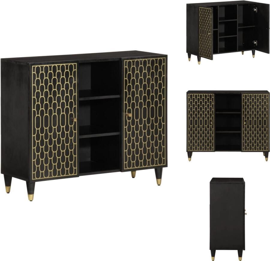 VidaXL Dressoir Dressoirs Opbergkast Wandkast Bijzetkast 90x33x75 cm massief mangohout