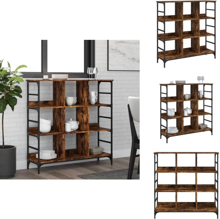 VidaXL Dressoir Dressoirs Opbergkast Wandkast Dressoir 102x32x103 5 cm bewerkt hout gerookt eikenkleurig