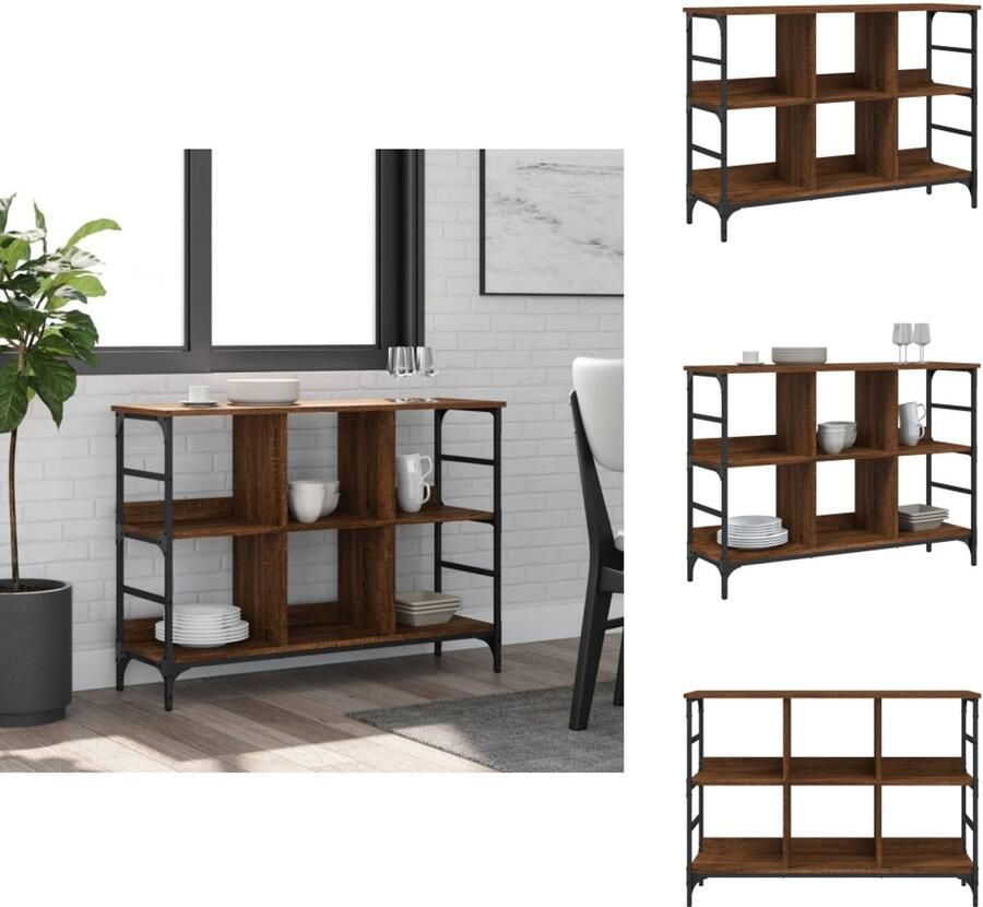 VidaXL Dressoir Dressoirs Opbergkast Wandkast Dressoir 102x32x73 5 cm bewerkt hout bruin eikenkleur