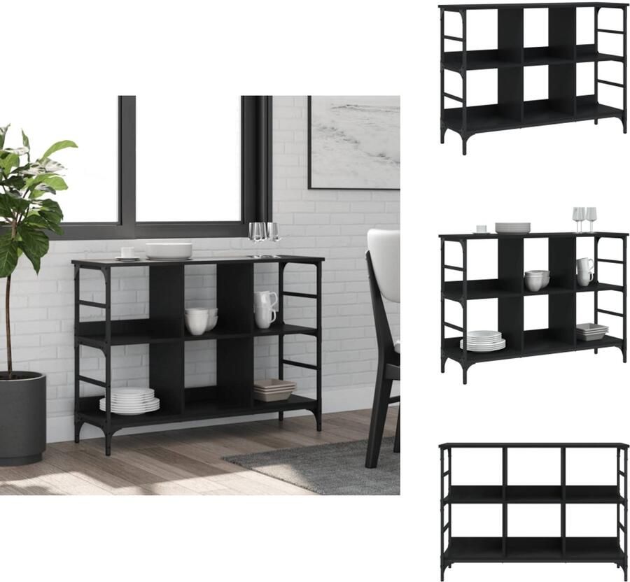 VidaXL Dressoir Dressoirs Opbergkast Wandkast Dressoir 102x32x73 5 cm bewerkt hout zwart