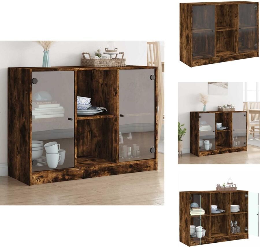 VidaXL Dressoir Dressoirs Opbergkast Wandkast Dressoir 102x37x75 5 cm bewerkt hout gerookt eikenkleurig