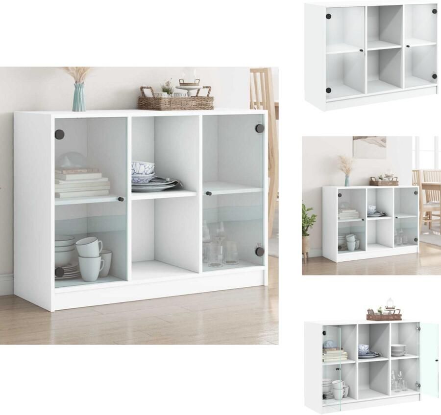 VidaXL Dressoir Dressoirs Opbergkast Wandkast Dressoir 102x37x75 5 cm bewerkt hout wit