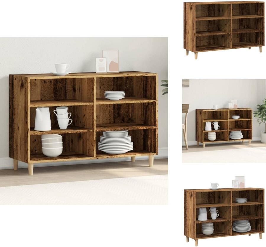 VidaXL Dressoir Dressoirs Opbergkast Wandkast Dressoir 103 5x35x70 cm bewerkt hout oud houtkleurig