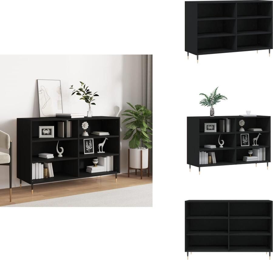 VidaXL Dressoir Dressoirs Opbergkast Wandkast Dressoir 103 5x35x70 cm bewerkt hout zwart