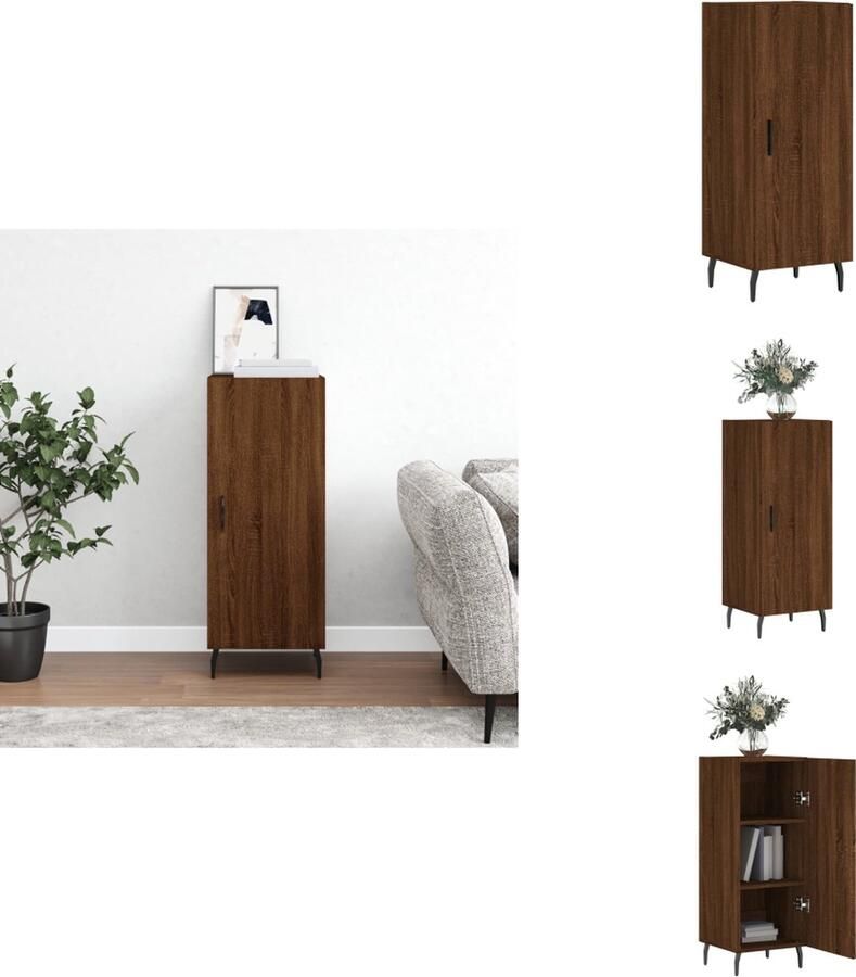 VidaXL Dressoir Dressoirs Opbergkast Wandkast Dressoir 34 5x34x90 cm bewerkt hout bruin eikenkleur