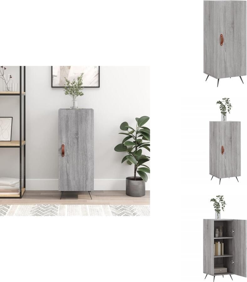 VidaXL Dressoir Dressoirs Opbergkast Wandkast -Dressoir-34-5x34x90-cm-bewerkt-hout-grijs-sonoma-eikenkleurig - Foto 2
