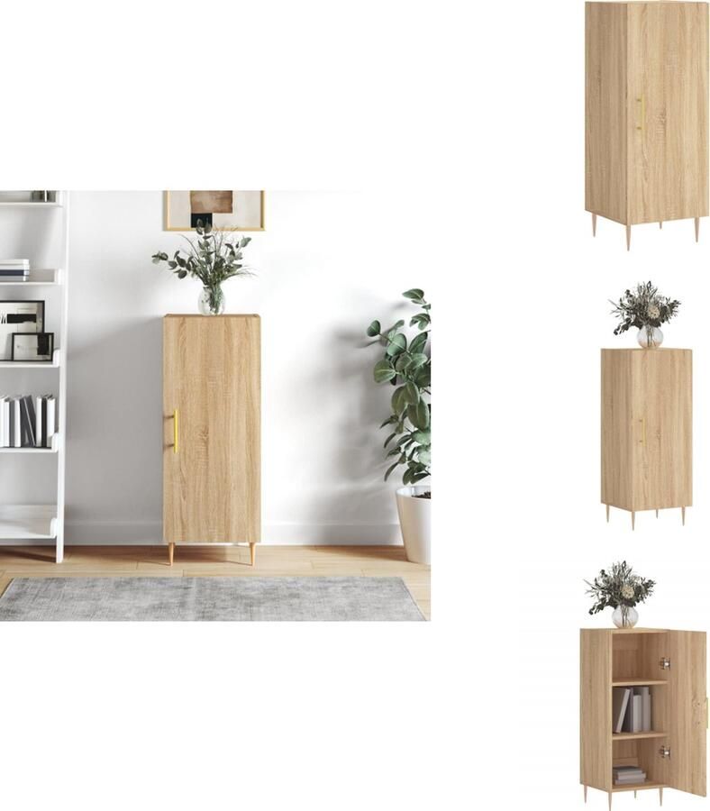 VidaXL Dressoir Dressoirs Opbergkast Wandkast Dressoir 34 5x34x90 cm bewerkt hout sonoma eiken - Foto 2
