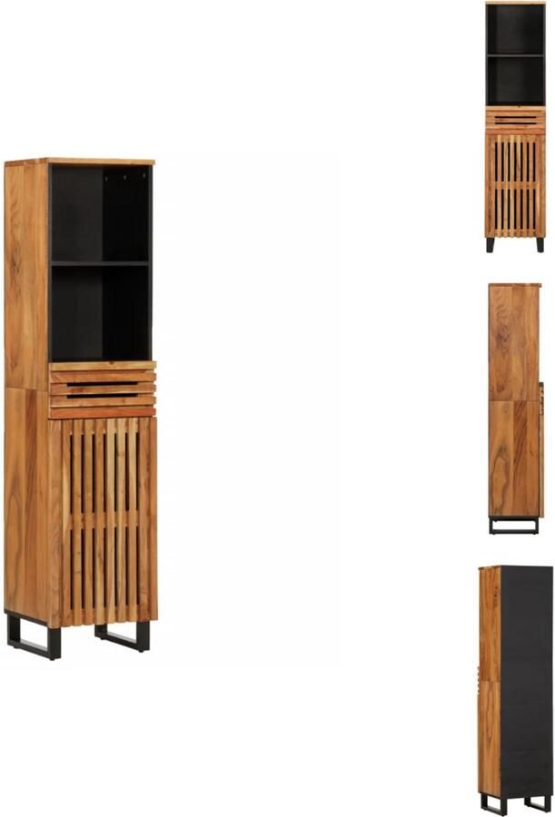 VidaXL Dressoir Dressoirs Opbergkast Wandkast Dressoir 38x34x160 cm massief acaciahout