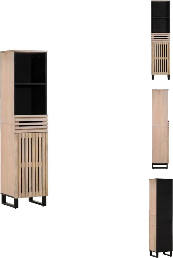VidaXL Dressoir Dressoirs Opbergkast Wandkast Dressoir 38x34x160 cm massief mangohout