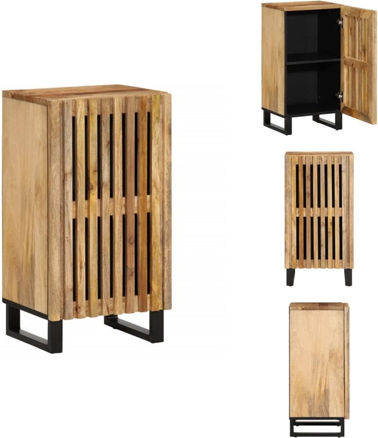 VidaXL Dressoir Dressoirs Opbergkast Wandkast Dressoir 40x34x75 cm massief ruw mangohout