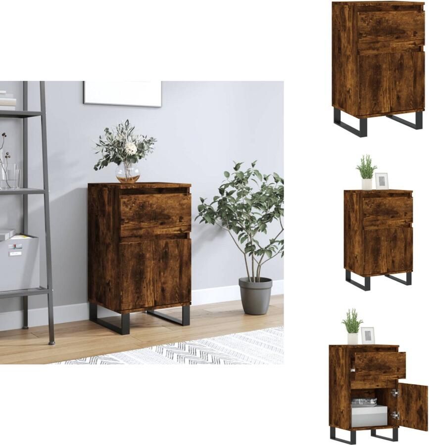 VidaXL Dressoir Dressoirs Opbergkast Wandkast Dressoir 40x35x70 cm bewerkt hout gerookt eikenkleurig