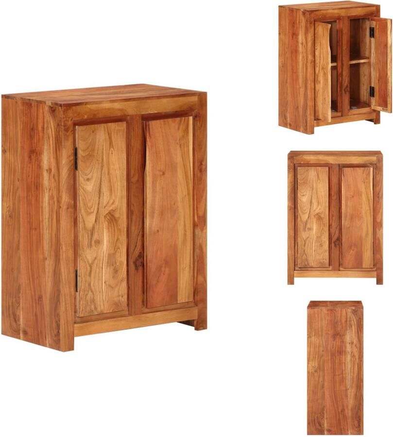 VidaXL Dressoir Dressoirs Opbergkast Wandkast Dressoir 55x33x75 cm massief acaciahout