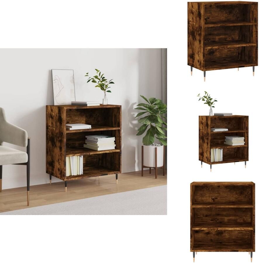 VidaXL Dressoir Dressoirs Opbergkast Wandkast Dressoir 57x35x70 cm bewerkt hout gerookt eikenkleurig