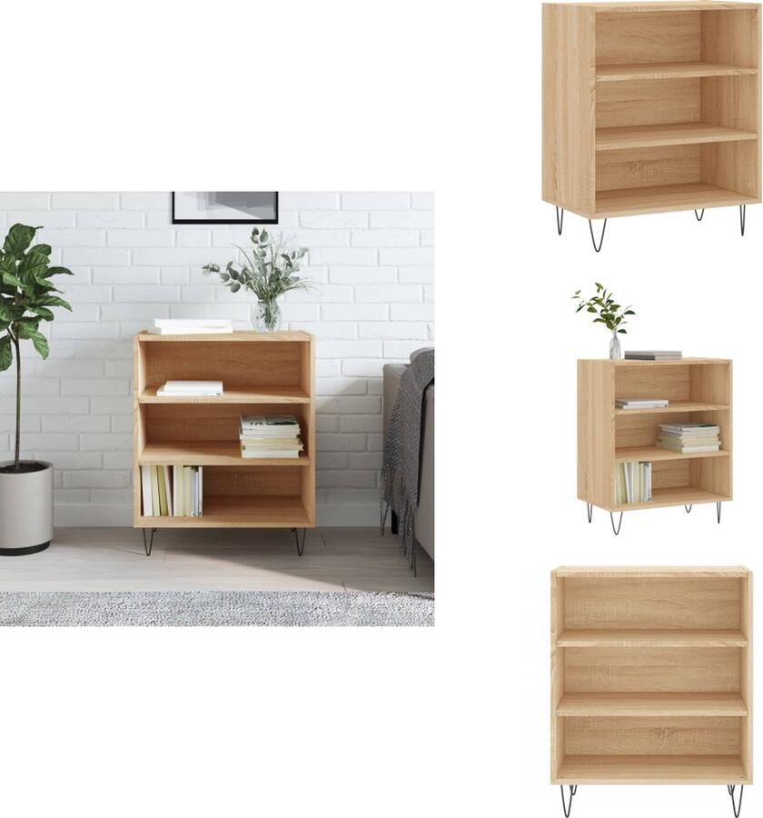 VidaXL Dressoir Dressoirs Opbergkast Wandkast Dressoir 57x35x70 cm bewerkt hout sonoma eikenkleurig