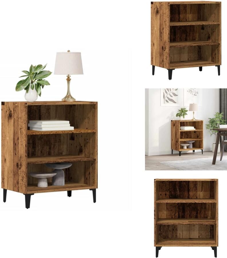 VidaXL Dressoir Dressoirs Opbergkast Wandkast Dressoir 57x35x75 cm bewerkt hout oud houtkleurig