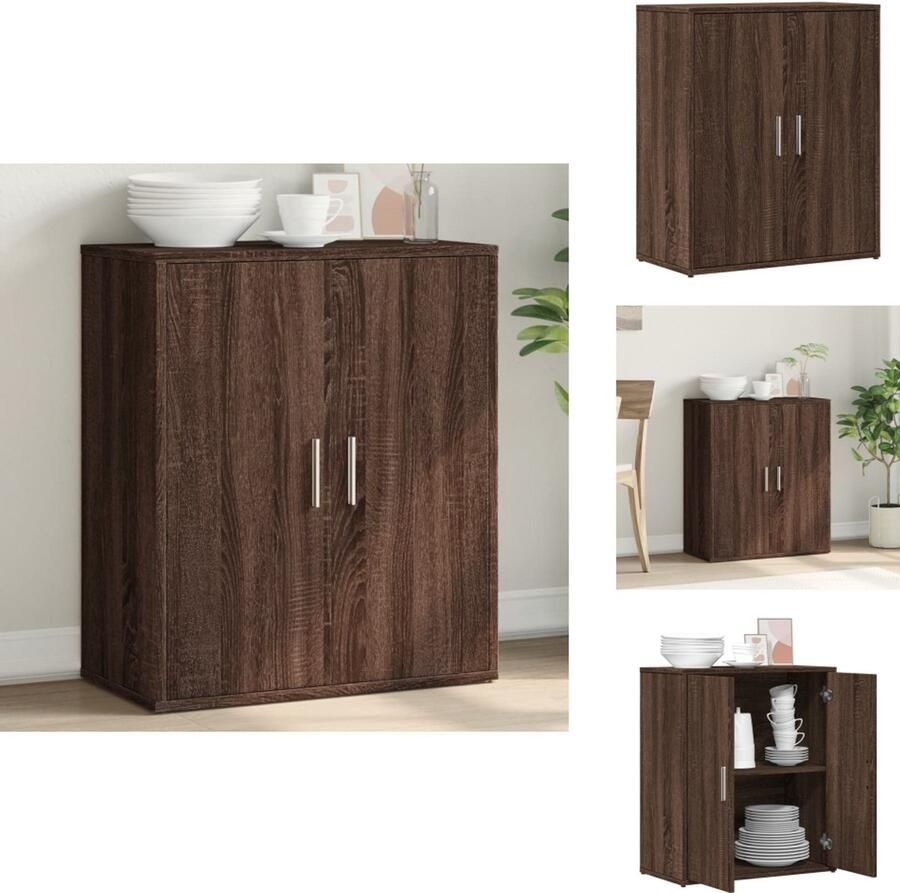VidaXL Dressoir Dressoirs Opbergkast Wandkast Dressoir 60x31x70 cm bewerkt hout bruin eikenkleurig