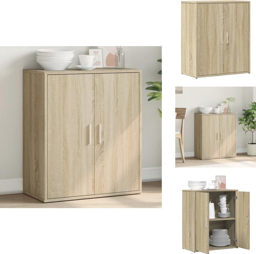 VidaXL Dressoir Dressoirs Opbergkast Wandkast Dressoir 60x31x70 cm bewerkt hout sonoma eikenkleurig