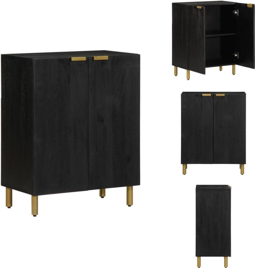 VidaXL Dressoir Dressoirs Opbergkast Wandkast Dressoir 60x33x75 cm bewerkt hout zwart