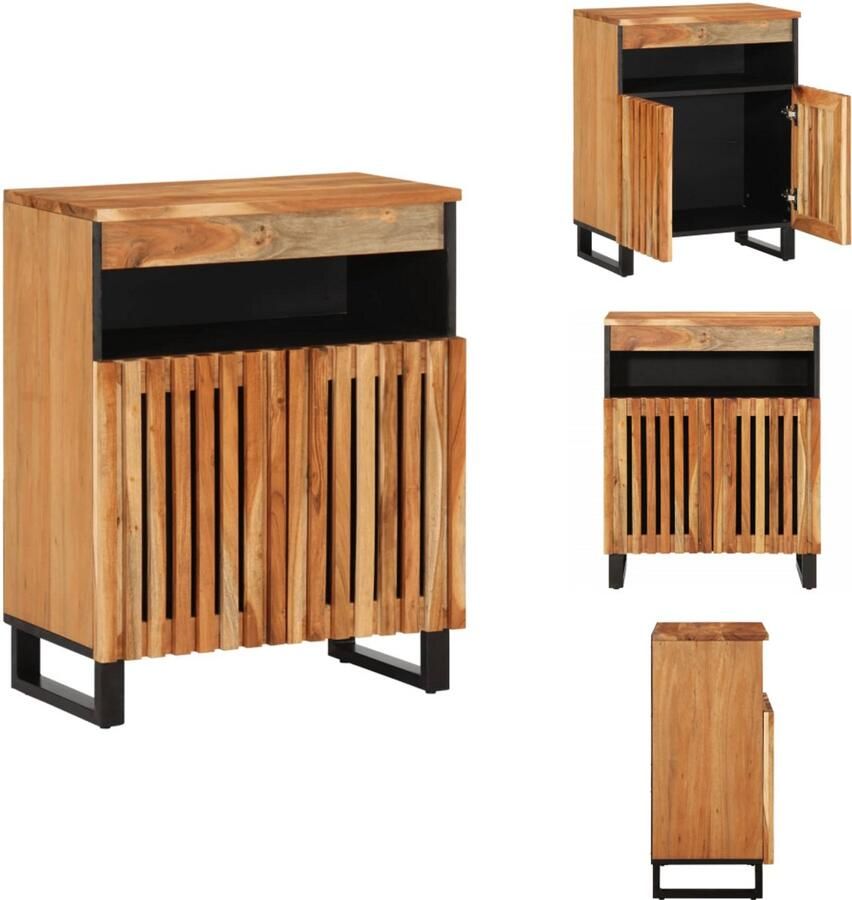 VidaXL Dressoir Dressoirs Opbergkast Wandkast Dressoir 60x34x75 cm massief acaciahout
