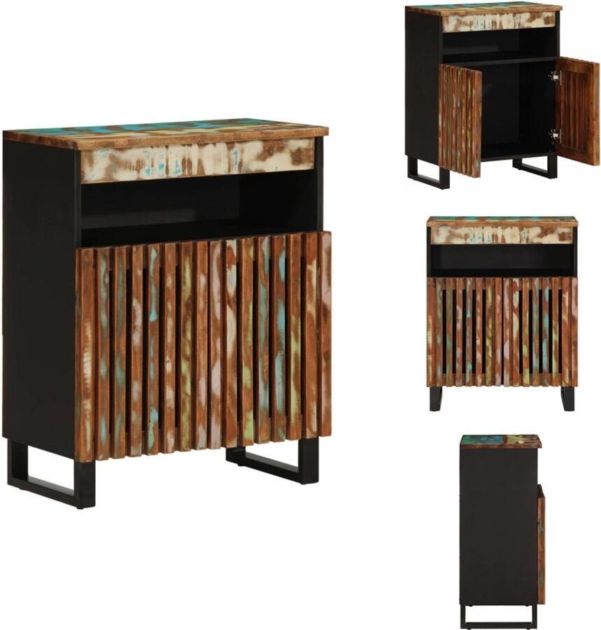 VidaXL Dressoir Dressoirs Opbergkast Wandkast Dressoir 60x34x75 cm massief acaciahout - Foto 2