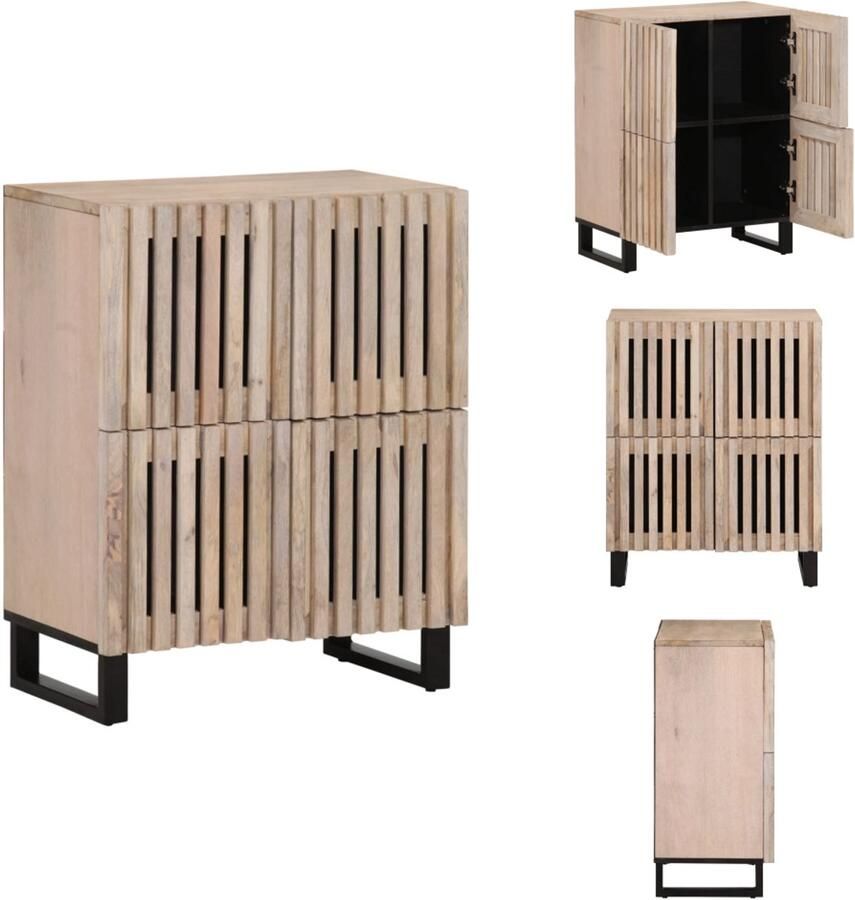 VidaXL Dressoir Dressoirs Opbergkast Wandkast Dressoir 60x34x75 cm massief mangohout