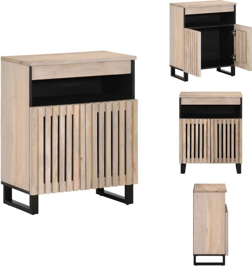 VidaXL Dressoir Dressoirs Opbergkast Wandkast Dressoir 60x34x75 cm massief mangohout