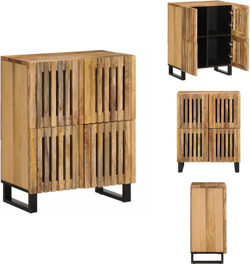 VidaXL Dressoir Dressoirs Opbergkast Wandkast Dressoir 60x34x75 cm massief ruw mangohout