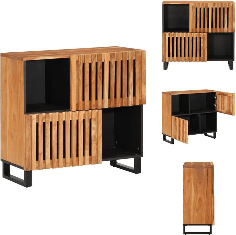 VidaXL Dressoir Dressoirs Opbergkast Wandkast Dressoir 80x34x75 cm massief acaciahout