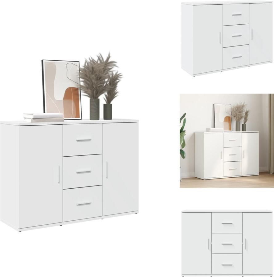 VidaXL Dressoir Dressoirs Opbergkast Wandkast Dressoir 90 5x29 5x65 cm bewerkt hout wit