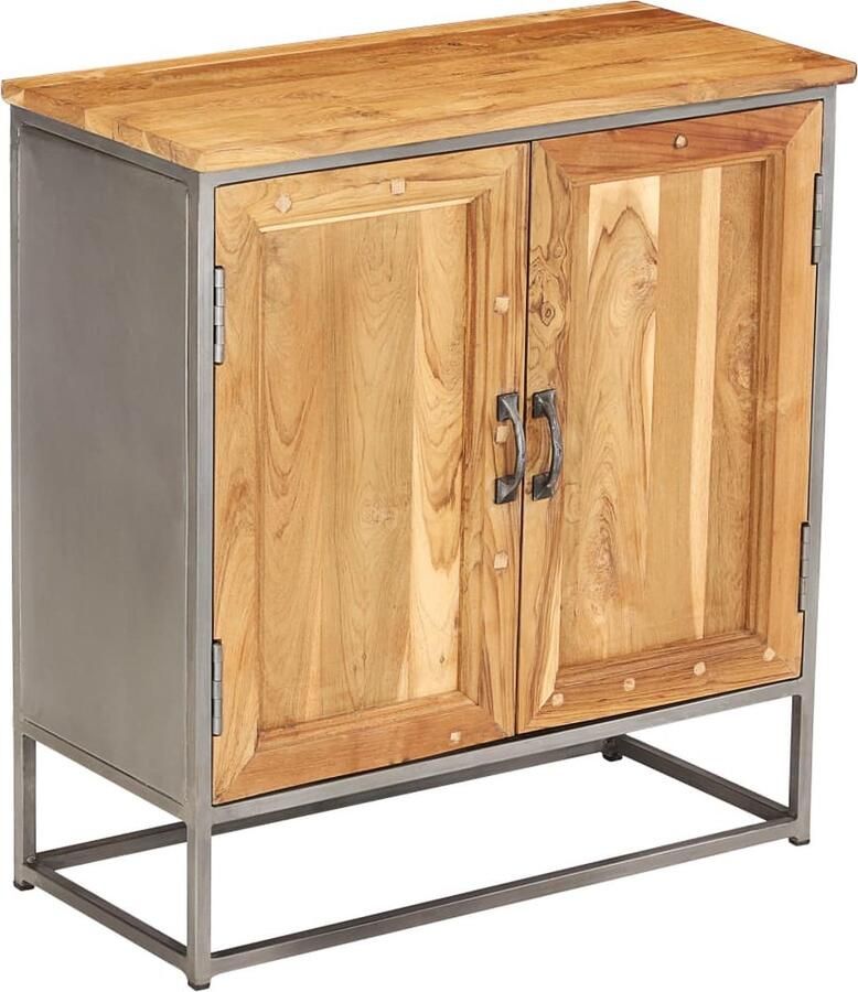 VidaXL Dressoir Dressoirs Tv Tafel Tv Tafels Dressoir 65x30x70 cm gerecycled teakhout en staal