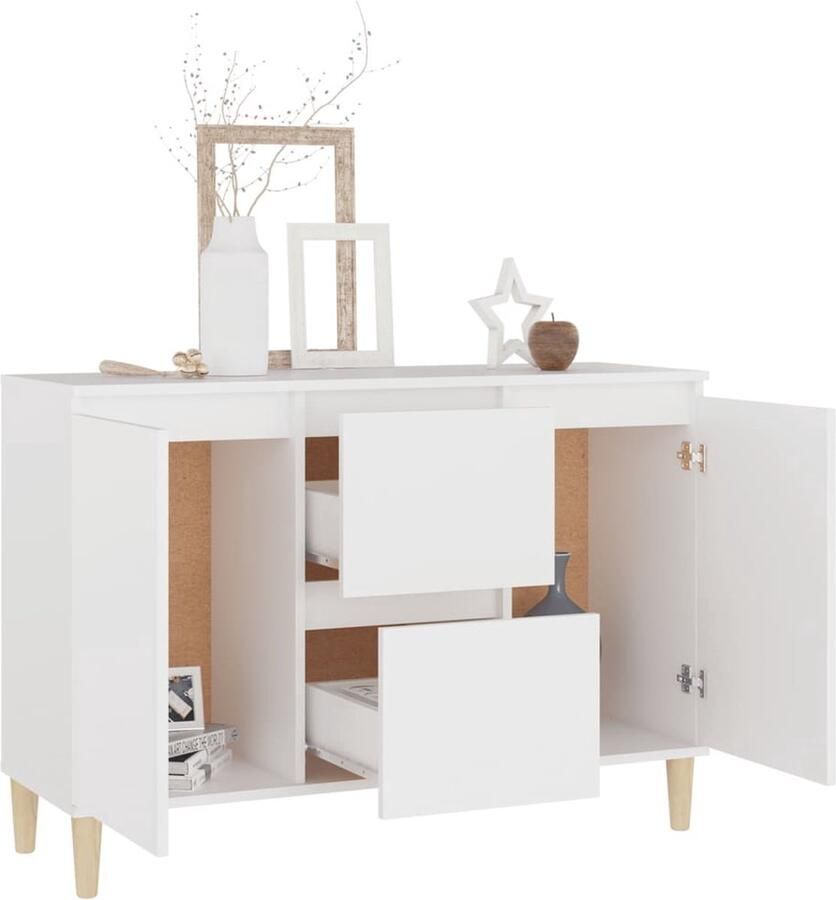 VidaXL Dressoir Dressoirs Zijkast Dressoir 103-5x35x70 cm spaanplaat wit