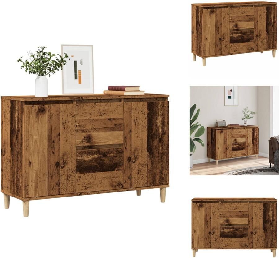 VidaXL Dressoir Dressoirs Zijkast Dressoir 102x35x70 cm bewerkt hout oud houtkleurig