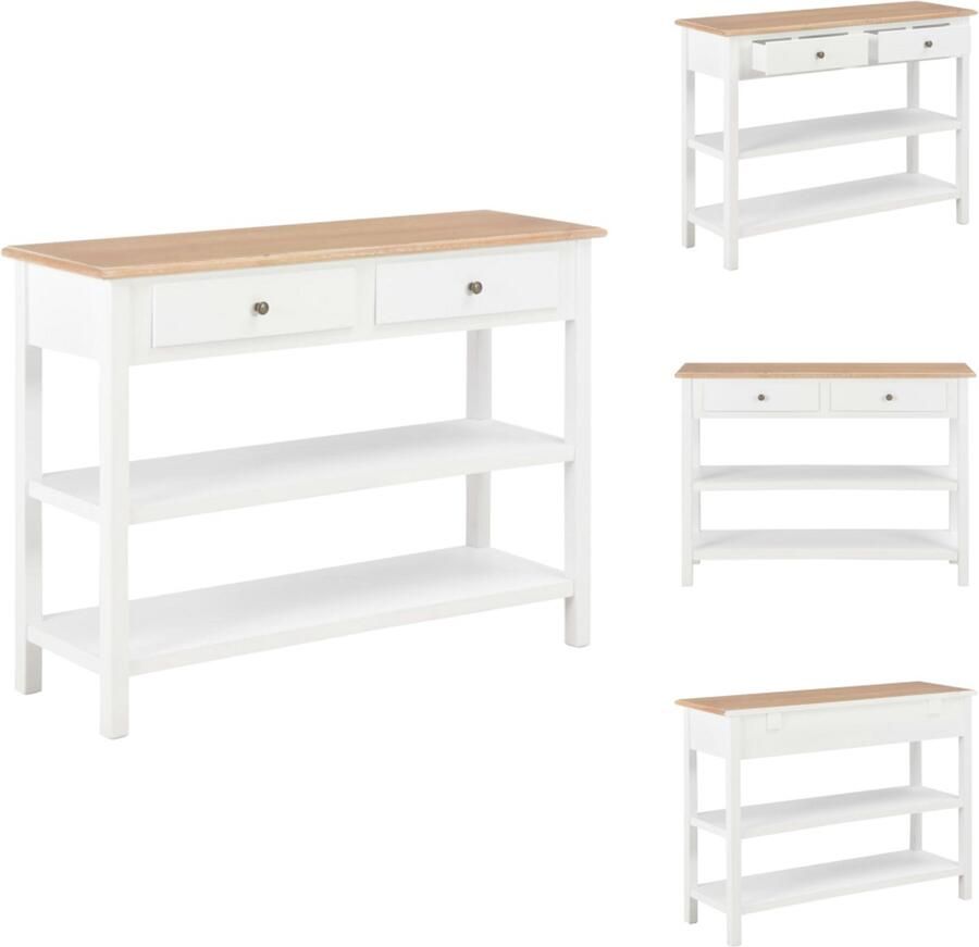 VidaXL Dressoir Dressoirs Zijkast Zijkasten Dressoir 110x35x80 cm MDF wit