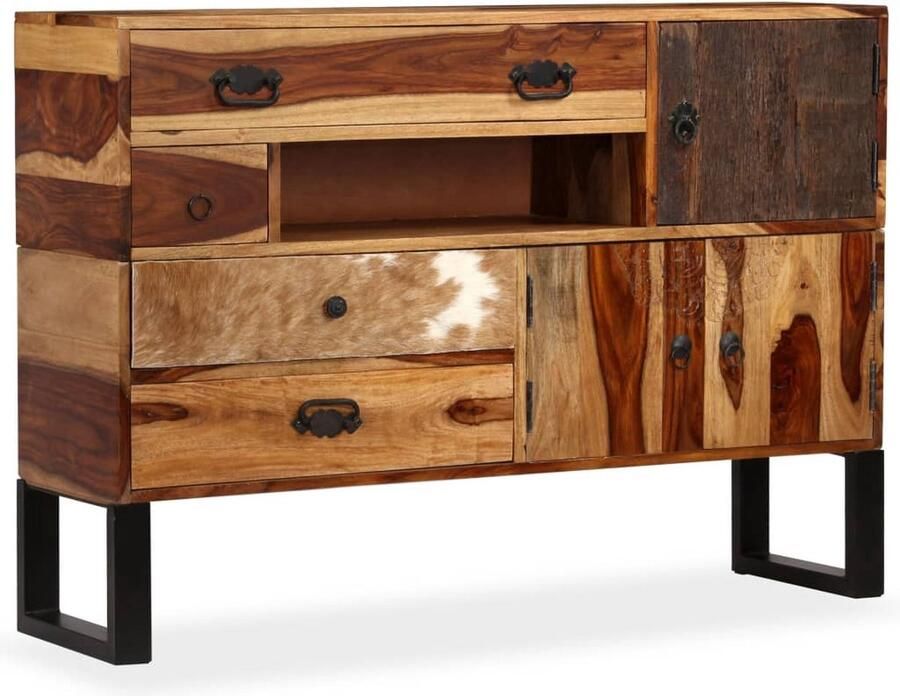 VidaXL Dressoir Dressoirs Zijkast Zijkasten Dressoir 115x30x80 cm massief sheeshamhout