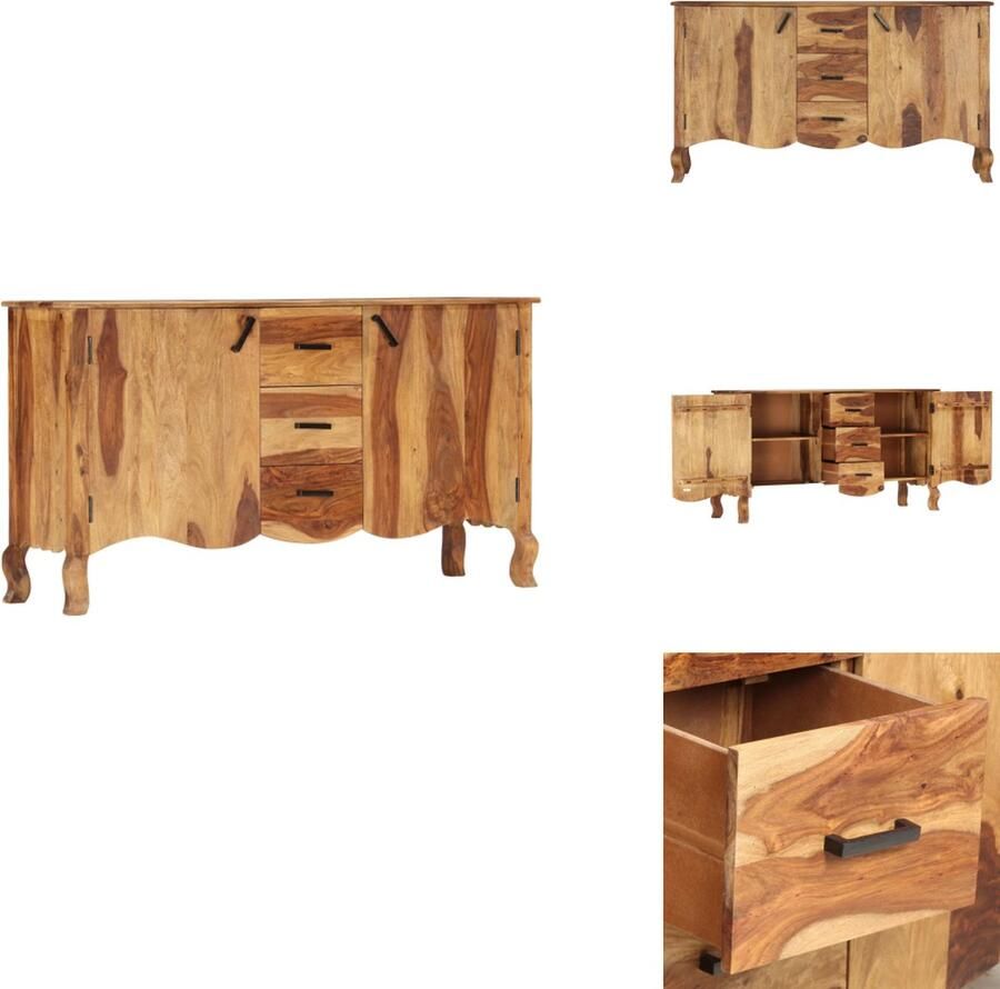 VidaXL Dressoir Dressoirs Zijkast Zijkasten Dressoir 145x40x80 cm massief sheeshamhout