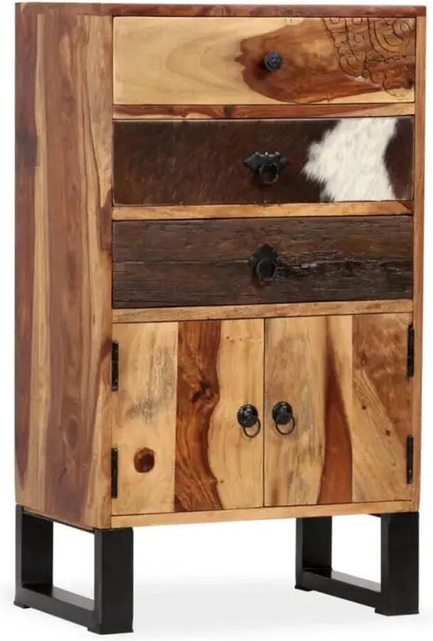 VidaXL Dressoir Dressoirs Zijkast Zijkasten Dressoir 50x30x86 cm massief sheeshamhout