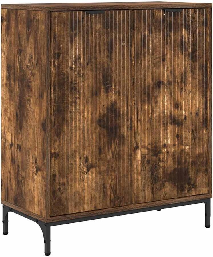 VidaXL Dressoir Gerookt eiken 69.5 x 33 x 82 cm Bewerkt hout
