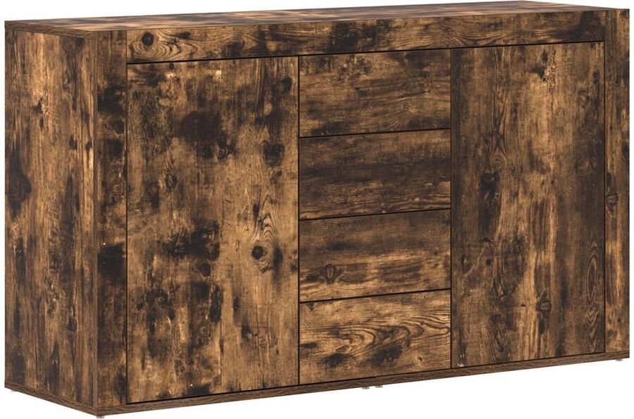 VidaXL Dressoir Gerookt eiken Bewerkt hout 120 x 36 x 69 cm Dressoir - Foto 2
