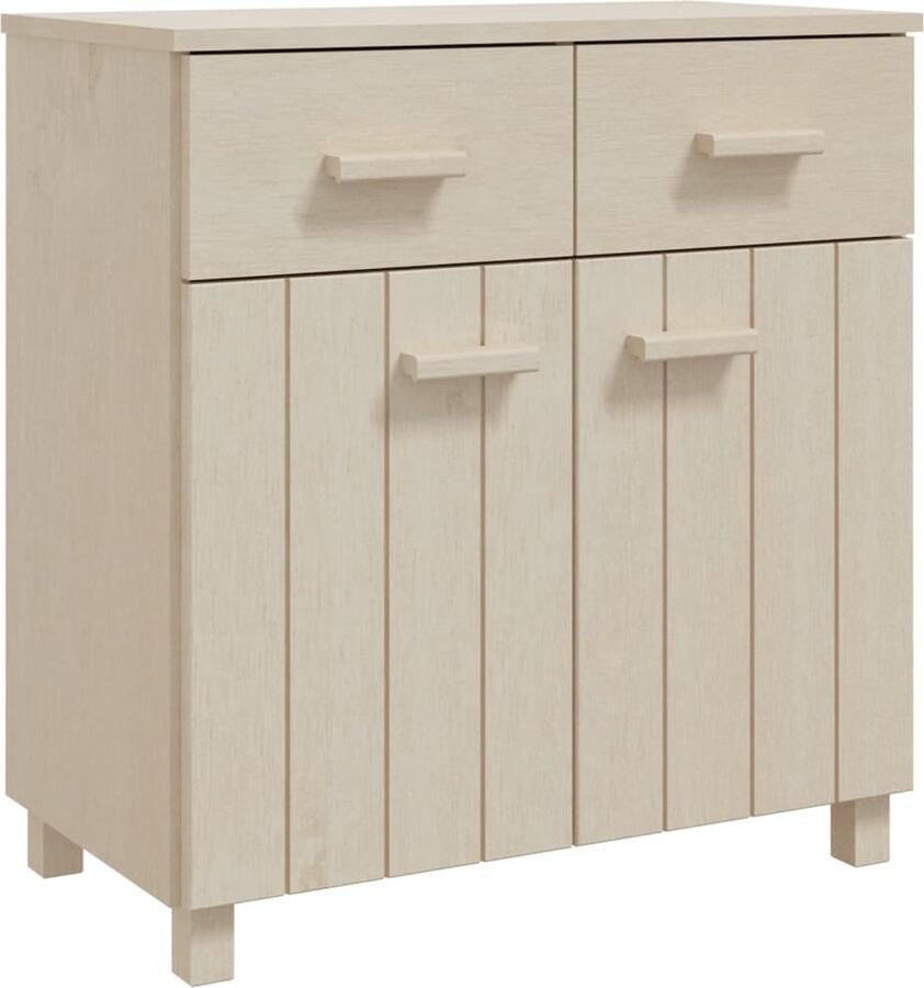 VidaXL Dressoir HAMAR Grenenhout Honingbruin Dressoir Houten Dressoir Met Laden Vintage Dressoir Salontafel - Foto 2