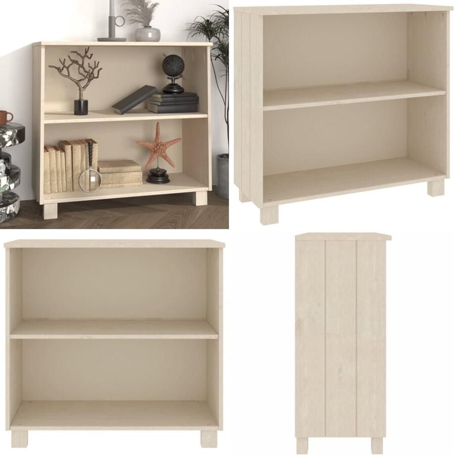 VidaXL Dressoir HAMAR 85x35x80 cm massief grenenhout honingbruin Dressoir Dressoirs Hoge Kast