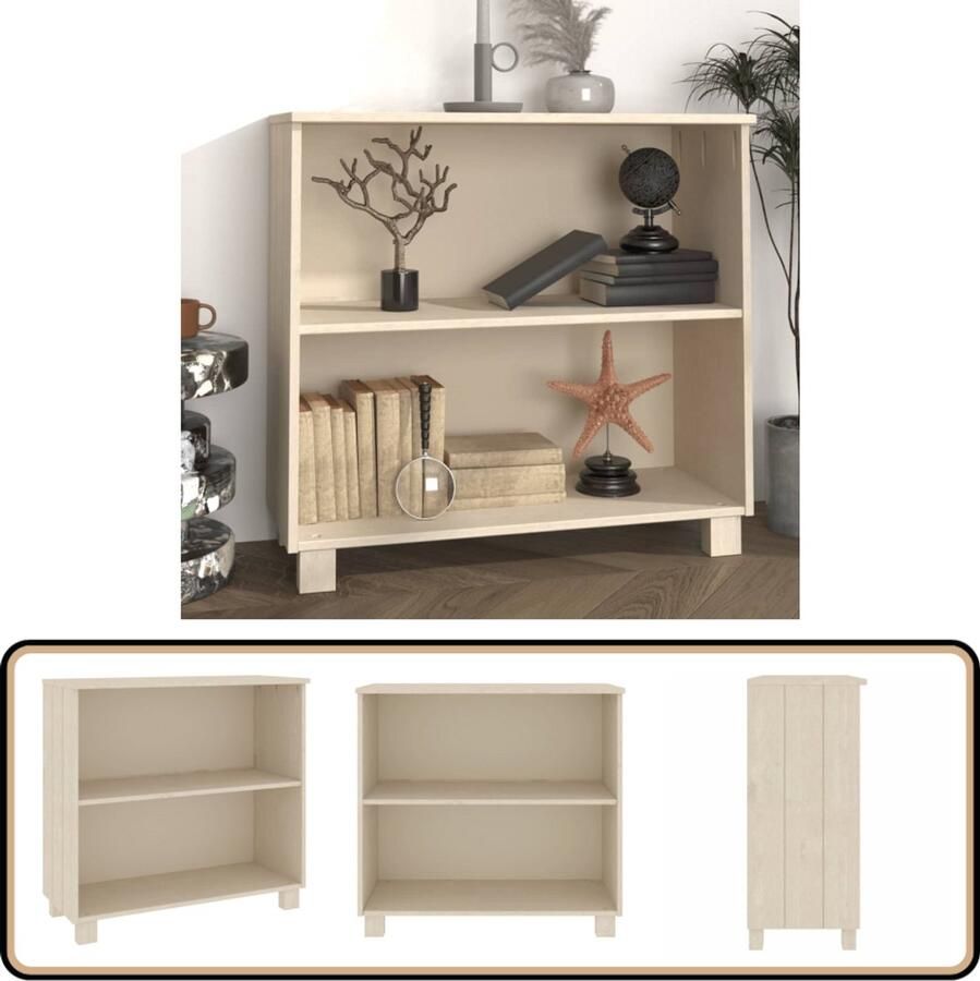VidaXL Dressoir HAMAR Honingbruin 85x35x80 cm Dressoir Houten Dressoir Salontafel Tv Tafel Livingroom Furniture - Foto 2