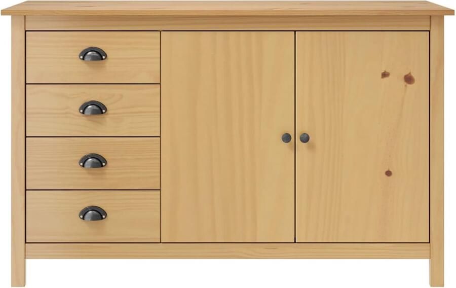 VidaXL Dressoir Hill 130x40x80 cm Honingbruin Dressoir Meubilair Hout Grenenhout Vintage - Foto 2