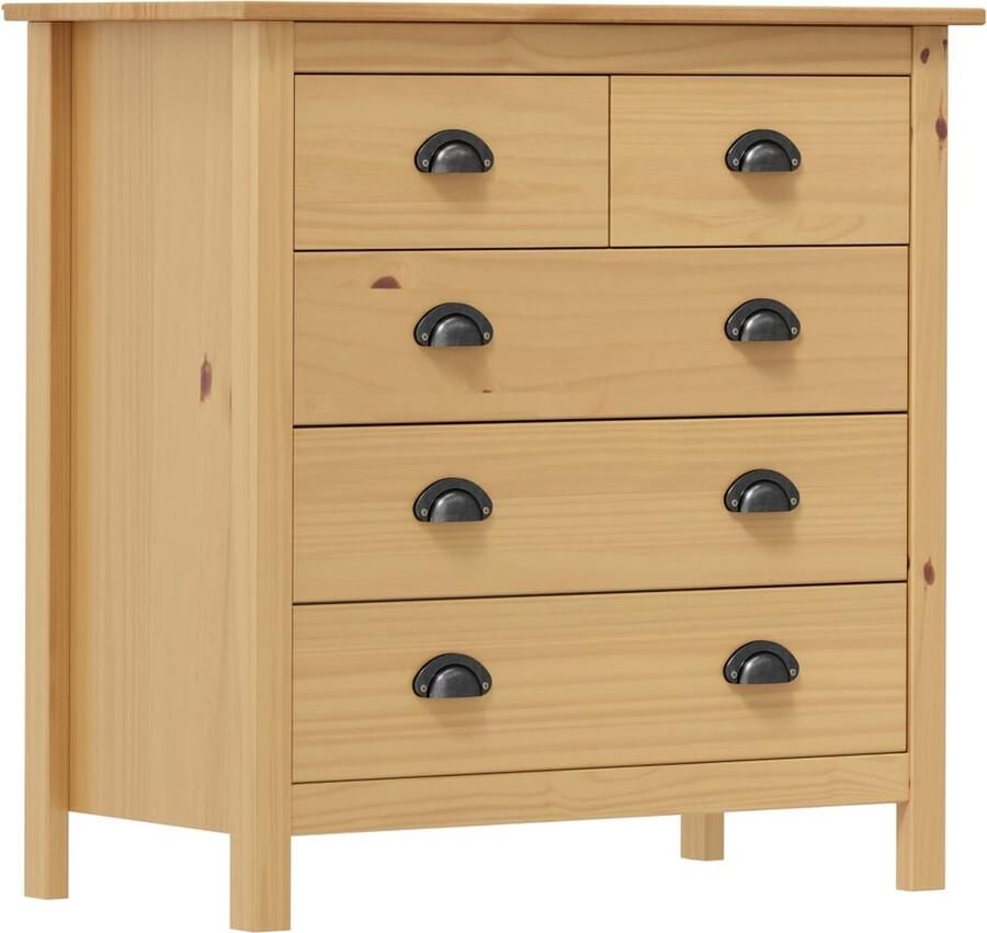 VidaXL Dressoir Hill 79x40x80 cm massief grenenhout