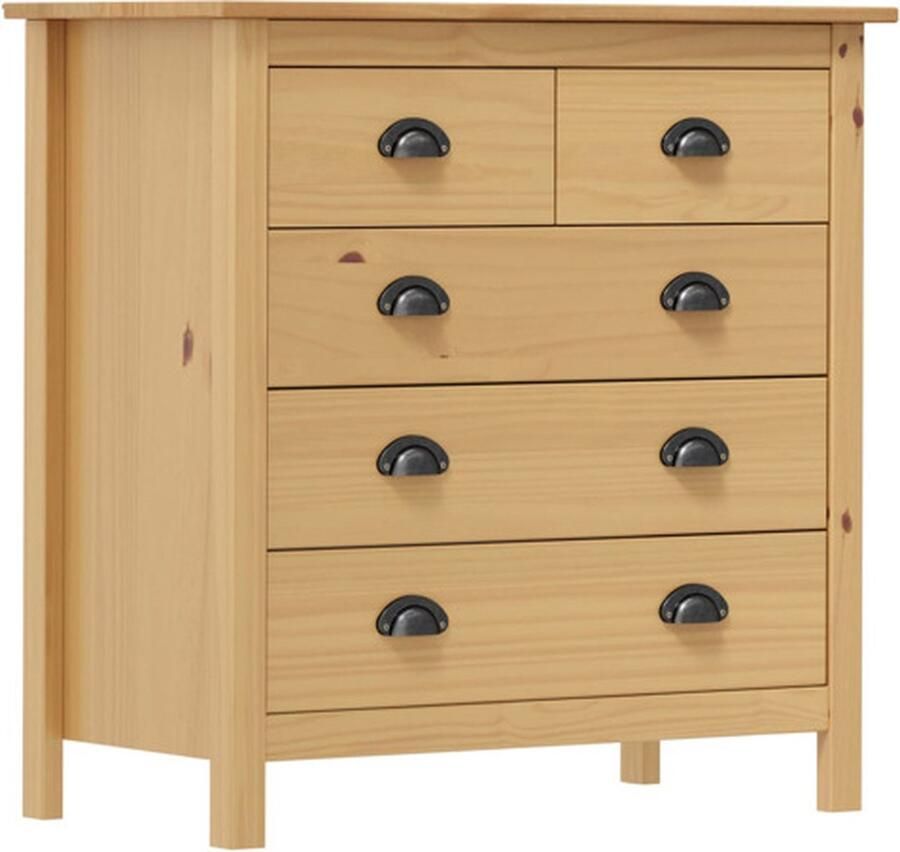 VidaXL Dressoir Hill 79x40x80 cm massief grenenhout
